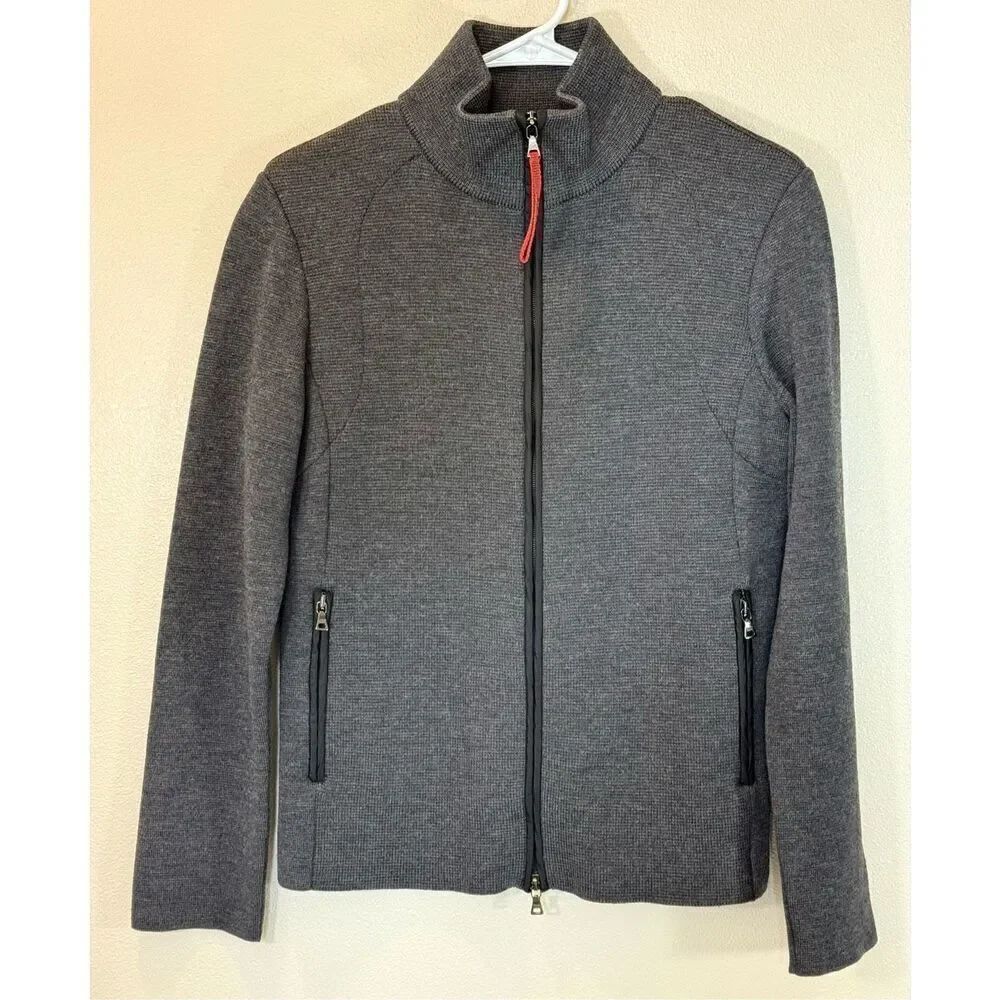 Prada Iconic 2000s Full Zip Up Nylon Cardigan Size 8US Women's Made in Italy
